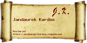 Jandaurek Kardos névjegykártya